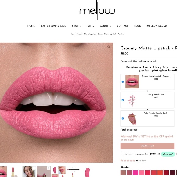Mellow Cosmetics "Passion" lipstick - Picture 9 of 9